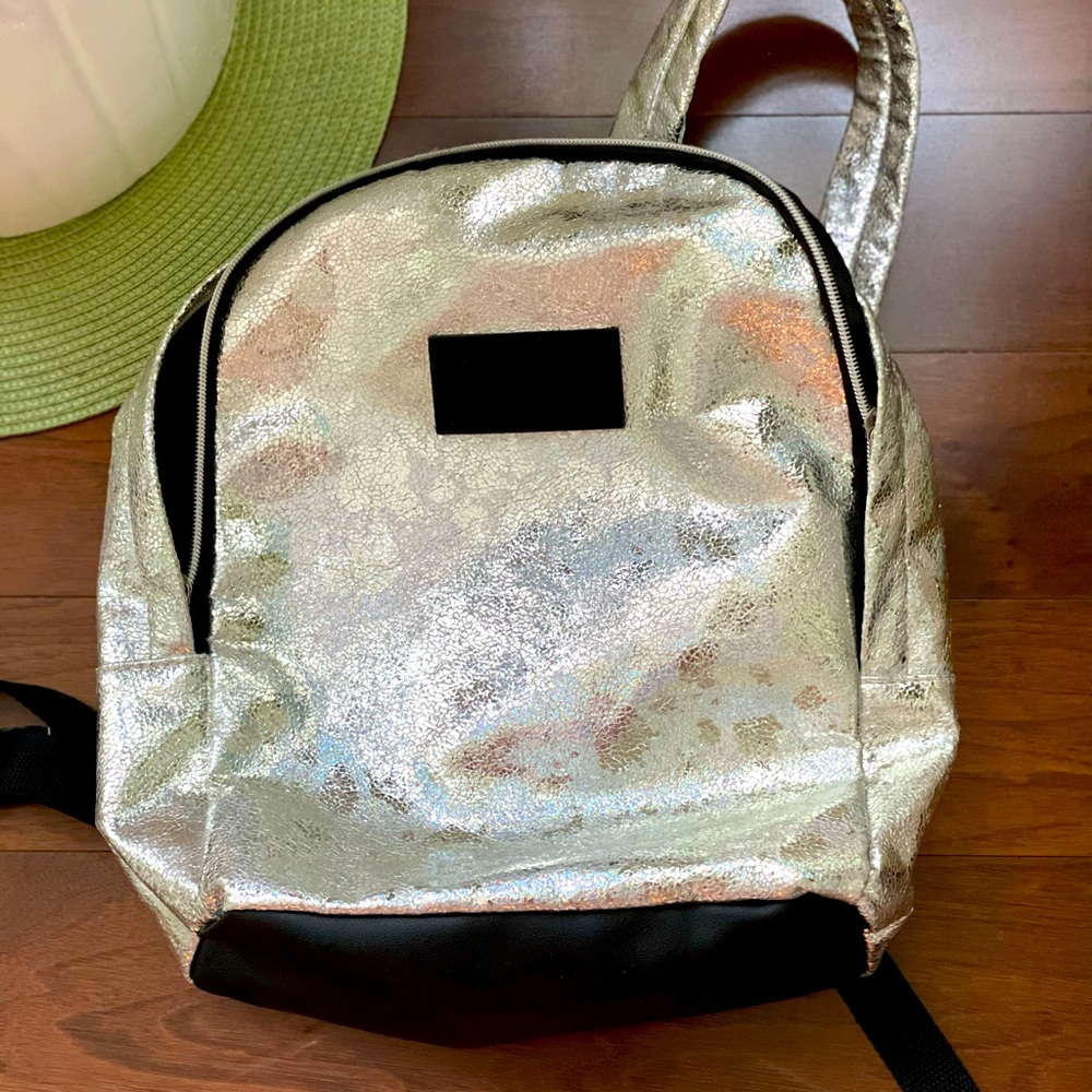 Silver backpack